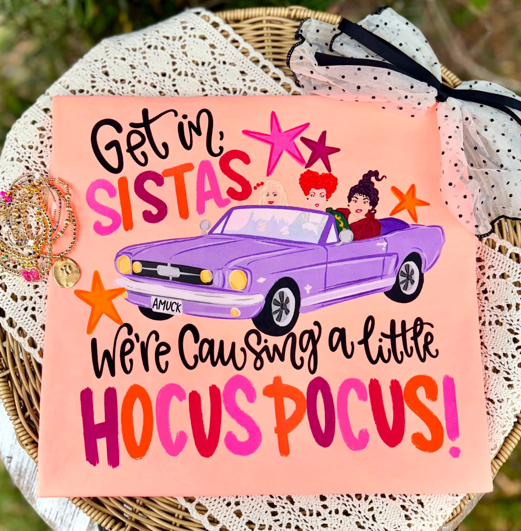 Get In Sisters - Peach Tee
