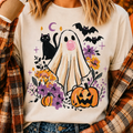 Bubble Gum Ghost Collage - Ivory Tee