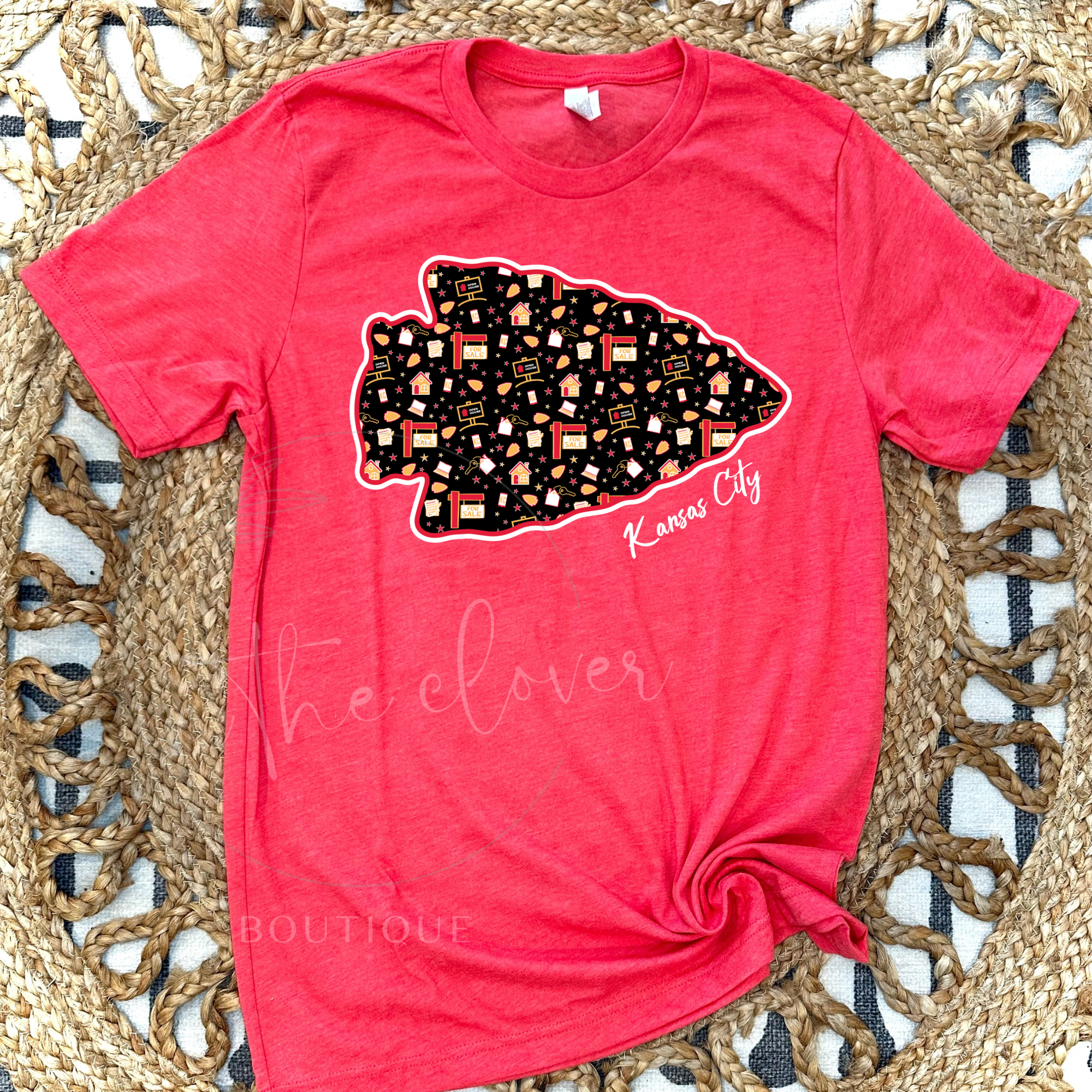 REALTOR THEMED ARROWHEAD - RED TEE