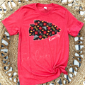 LAW ENFORCEMENT THEMED ARROWHEAD - RED TEE