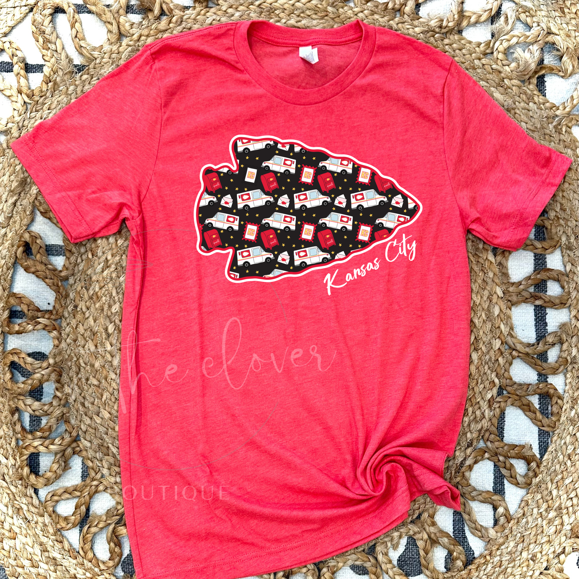 USPS THEMED ARROWHEAD - RED TEE