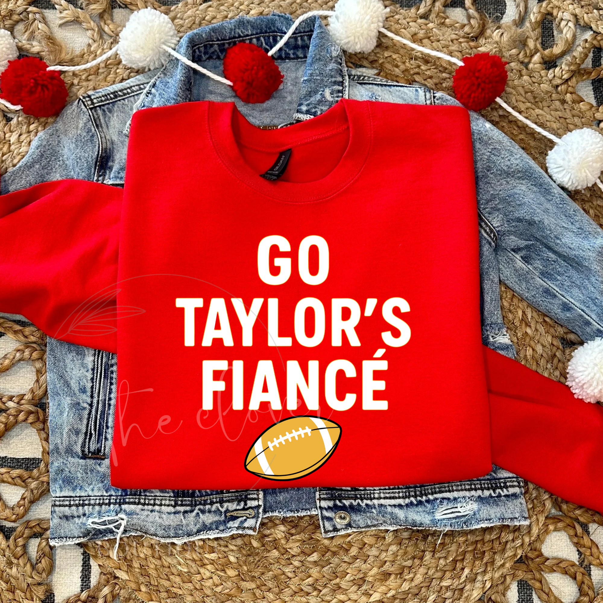 Go Taylor's Fiance - Red Crewneck Sweatshirt