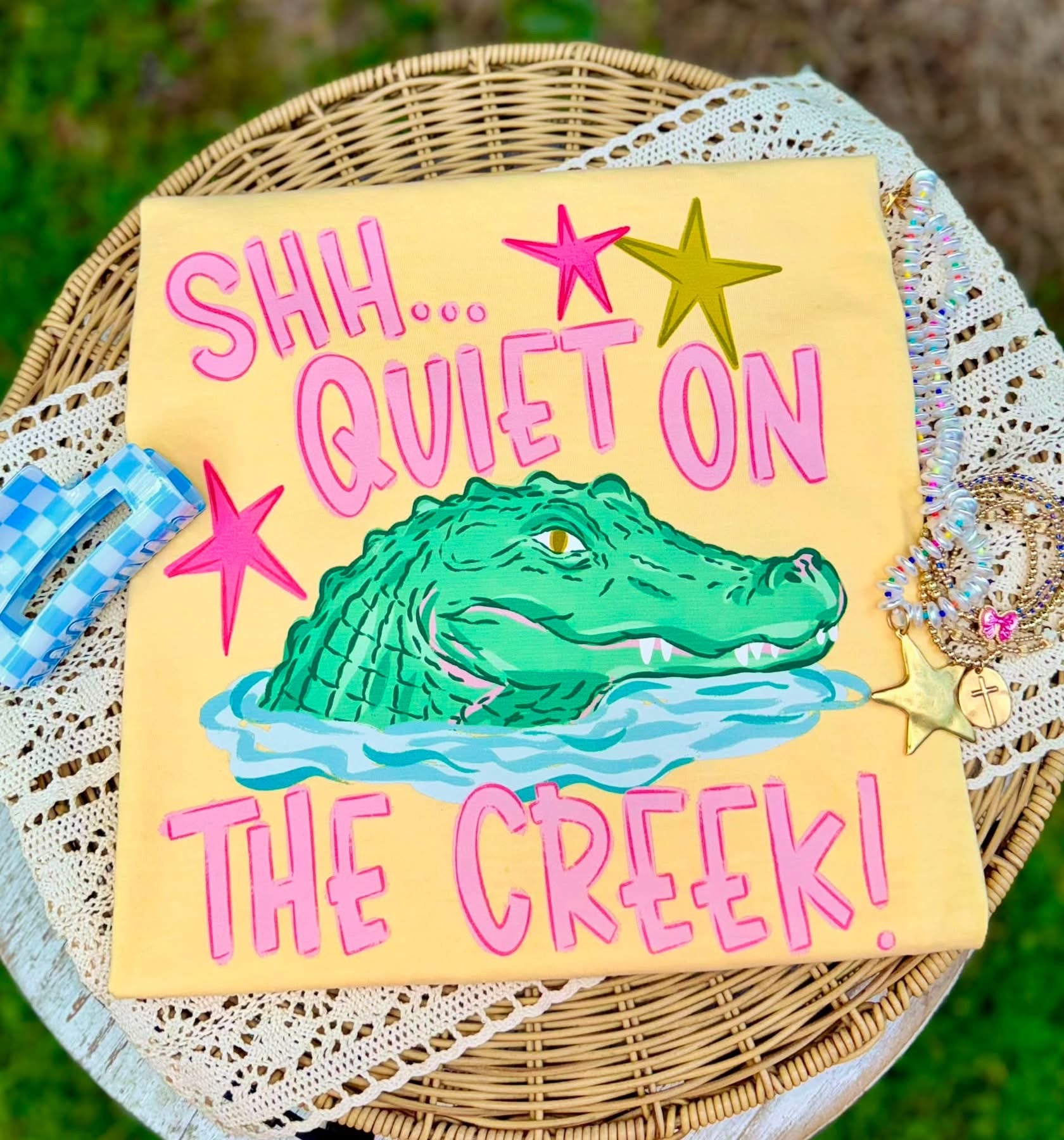 Shhh Quiet on the Creek - Butter Tee