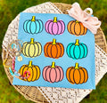 Watercolor Pumpkin Collage - Blue Tee