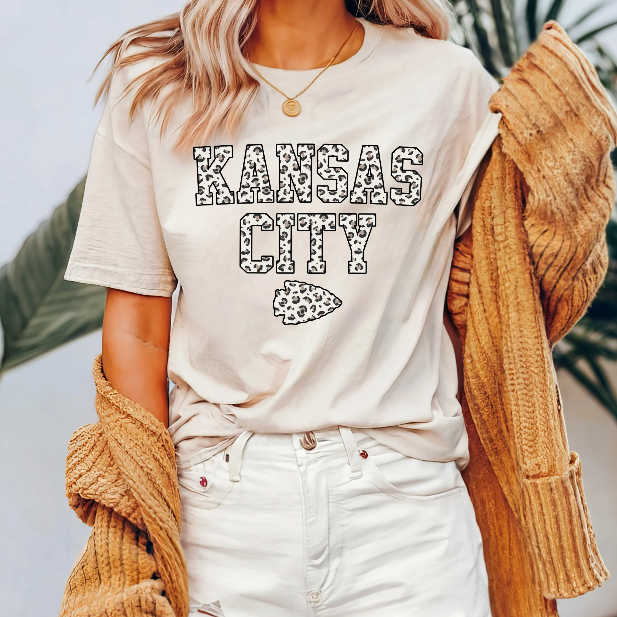 Leopard Kansas City Neutral Tee