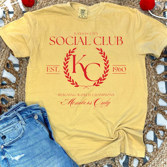 KANSAS CITY SOCIAL CLUB - MUSTARD TEE