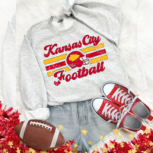 RETRO KANSAS CITY FOOTBALL - ASH CREWNECK