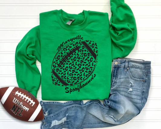 CUSTOM SIMPLE LEOPARD FOOTBALL - CREWNECK