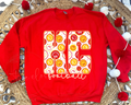 SMILEY KC FOOTBALL - RED CREWNECK