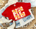 SMILEY KC FOOTBALL - RED TEE