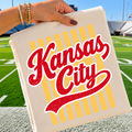 Vintage Kansas City Script with Yellow Lines - Ivory Tee