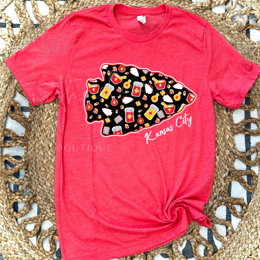 PHARMACY THEMED ARROWHEAD - RED TEE