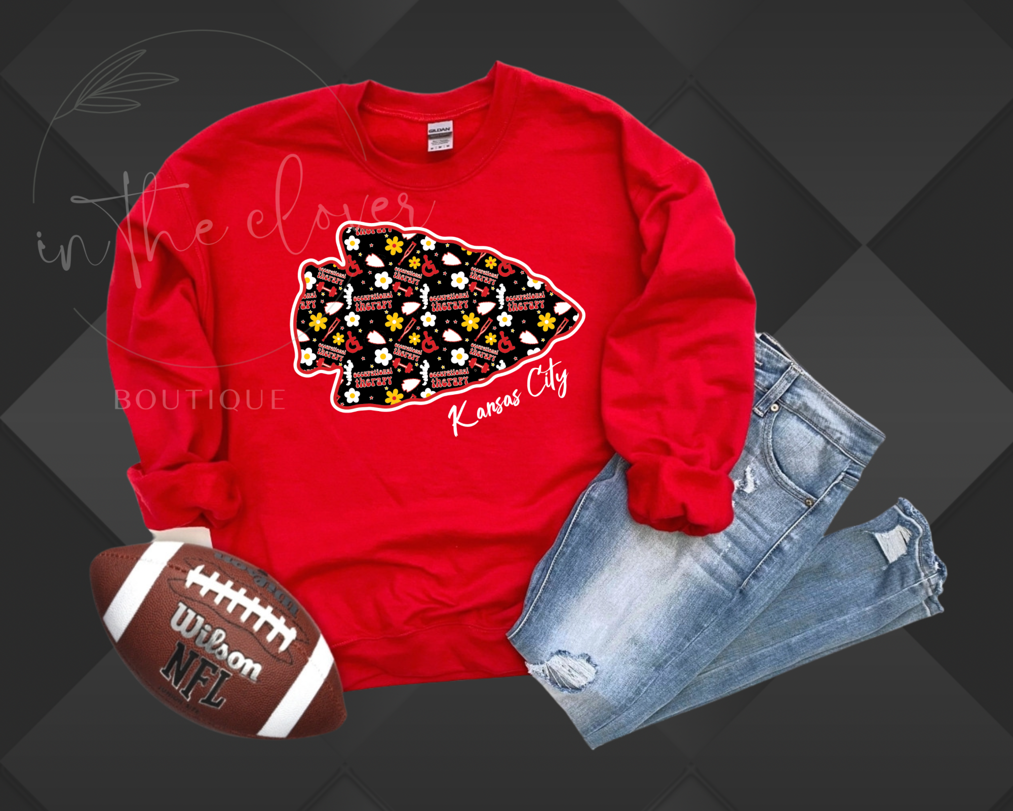 OT  THEMED ARROWHEAD  - RED CREWNECK
