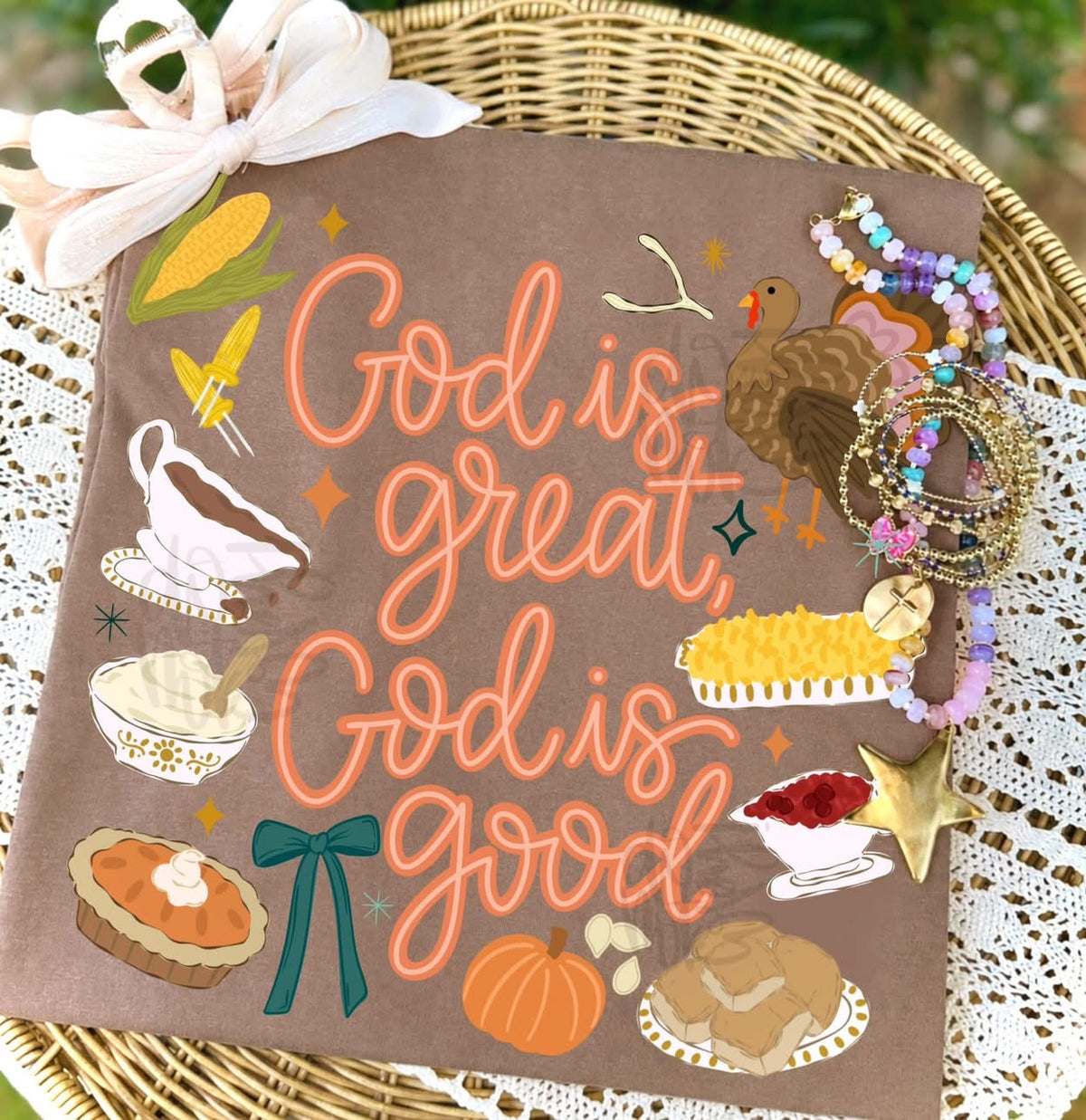 God is Great, God is Good - Espresso Tee