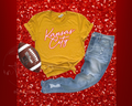 KANSAS CITY SCRIPT MUSTARD TEE