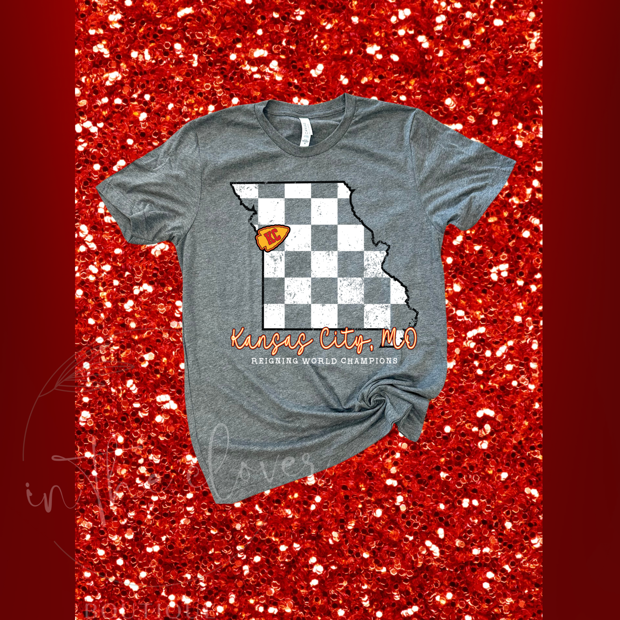 KANSAS CITY MO - DEEP HEATHER TEE