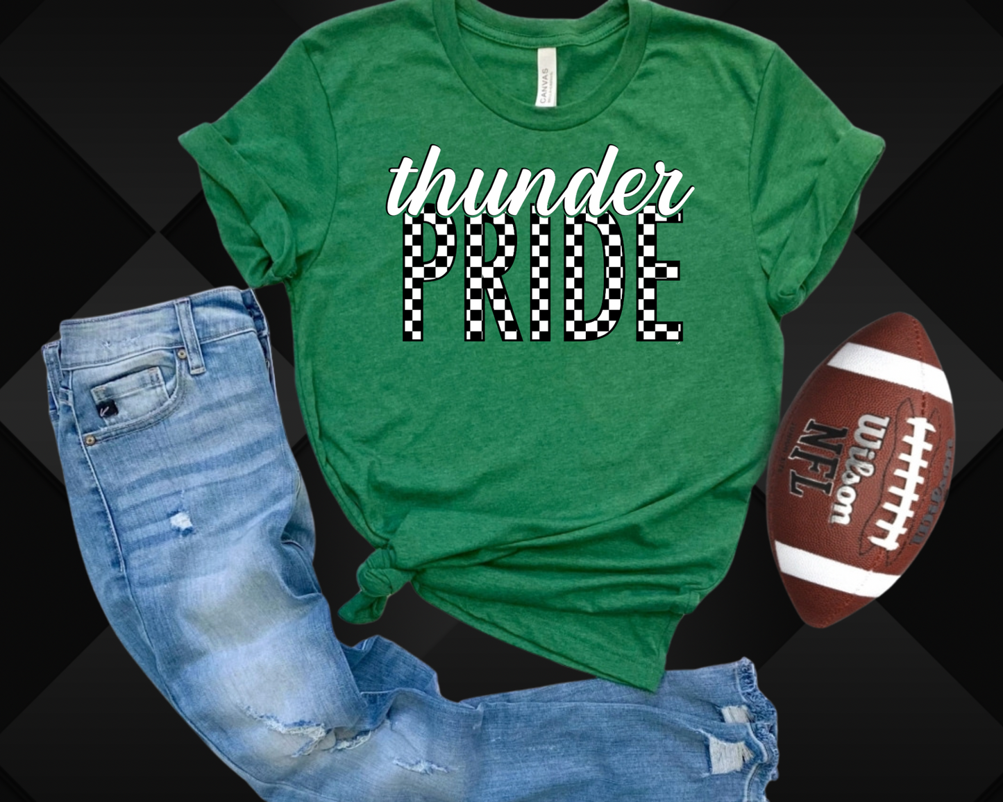 THUNDER PRIDE - HEATHER GREEN TEE