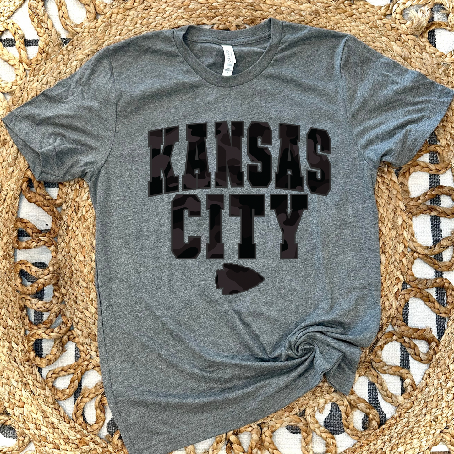 BLACK CAMO KANSAS CITY - DEEP HEATHER TEE