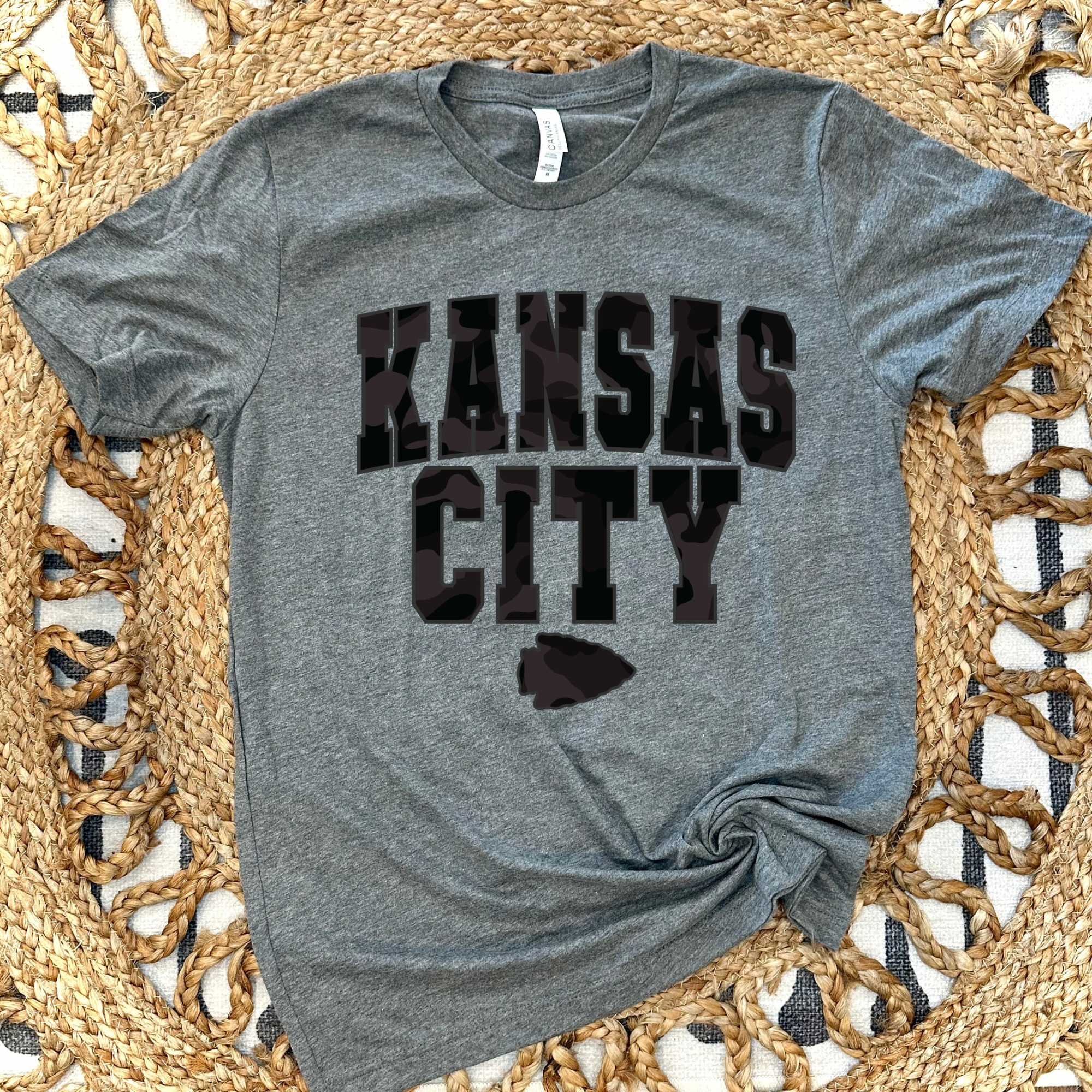 BLACK CAMO KANSAS CITY - DEEP HEATHER TEE