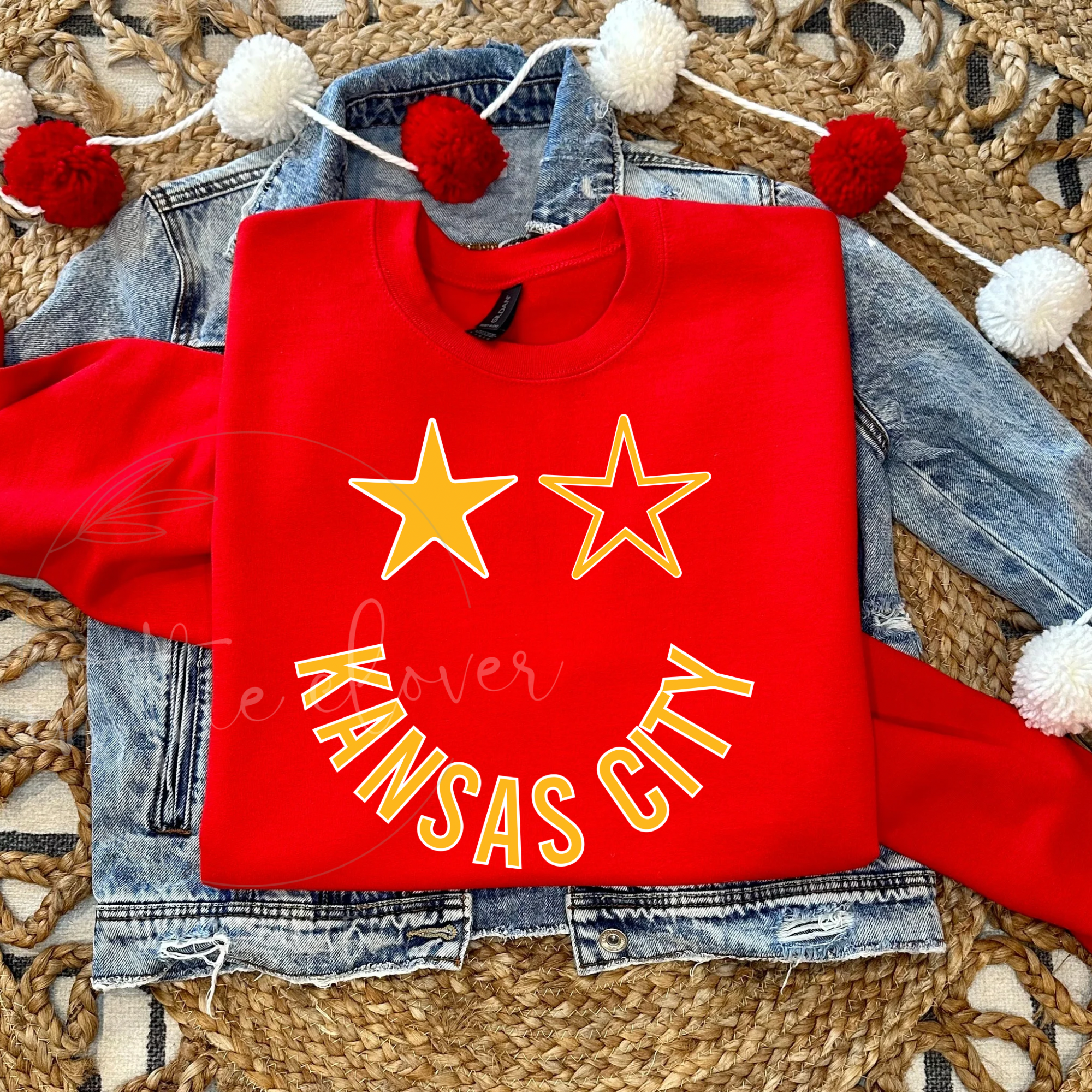 STAR SMILEY KANSAS CITY - RED CREWNECK