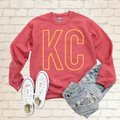 BASIC PALE YELLOW KC - HEATHER RED CREWNECK