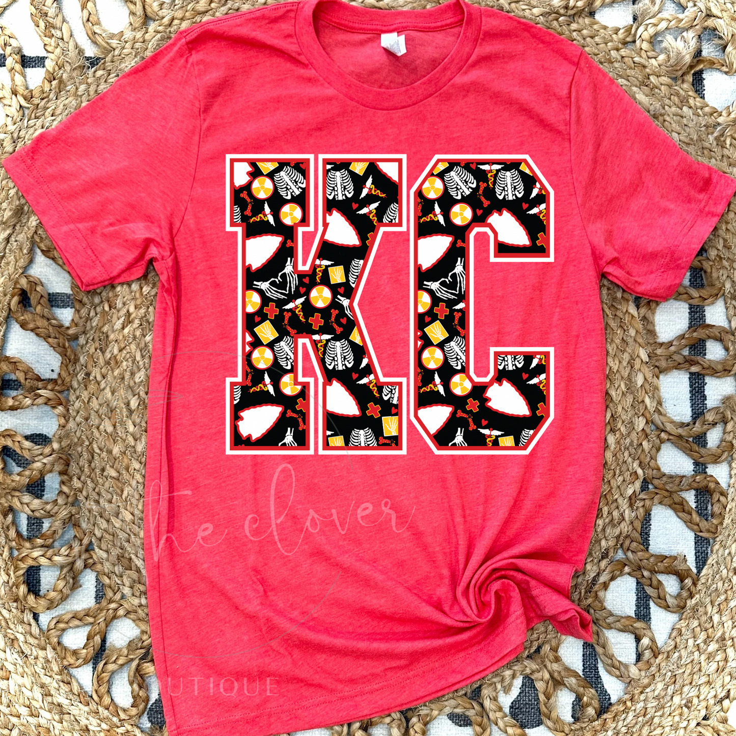 RADIOLOGY THEMED KC - RED TEE