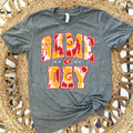TIE DYE GAME DAY - DEEP HEATHER TEE