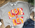TIE DYE GAME DAY - GRAY CREWNECK
