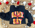 TIE DYE GAME DAY - BLACK CREWNECK