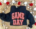 RED CHECKERED GAME DAY KC ARROWHEAD - BLACK CREWNECK