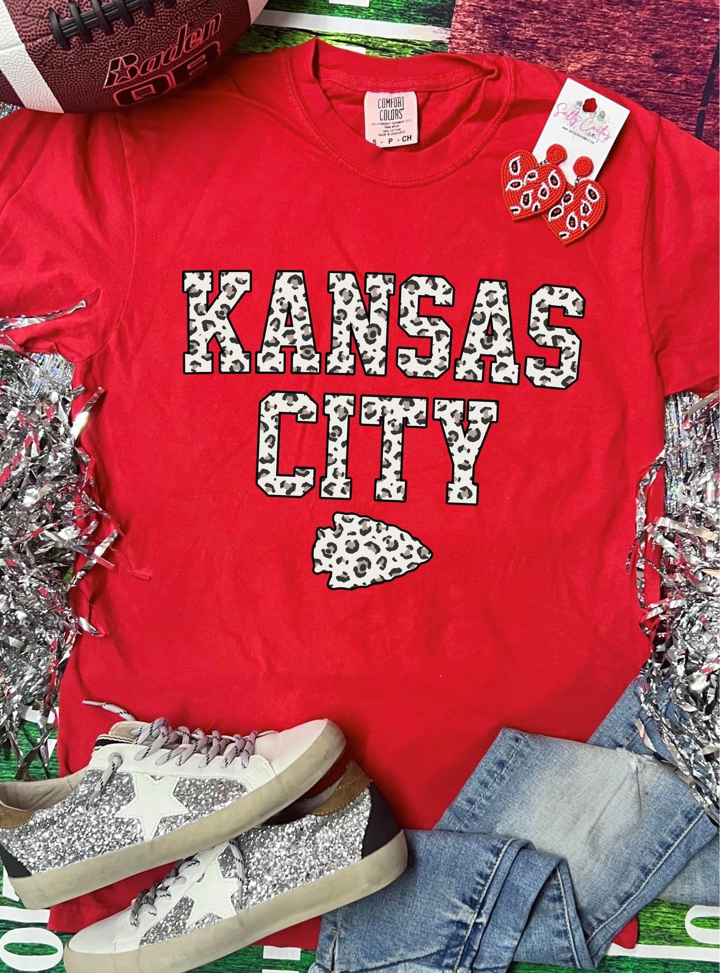 LEOPARD KANSAS CITY - RED TEE