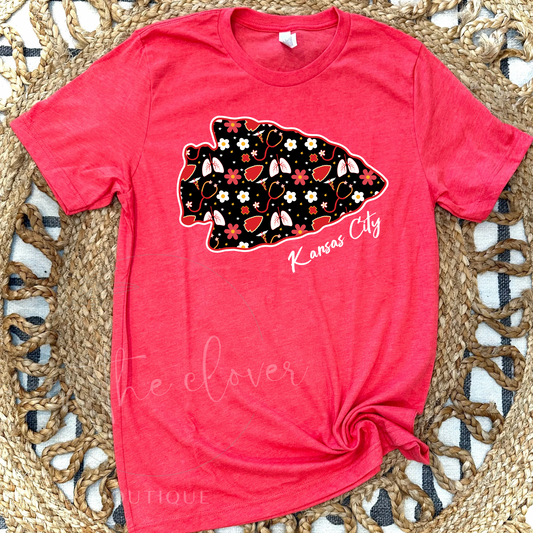 RESPIRATORY THERAPY THEMED ARROWHEAD - RED TEE