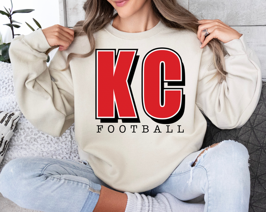 BLOCK KC FOOTBALL - SAND CREWNECK