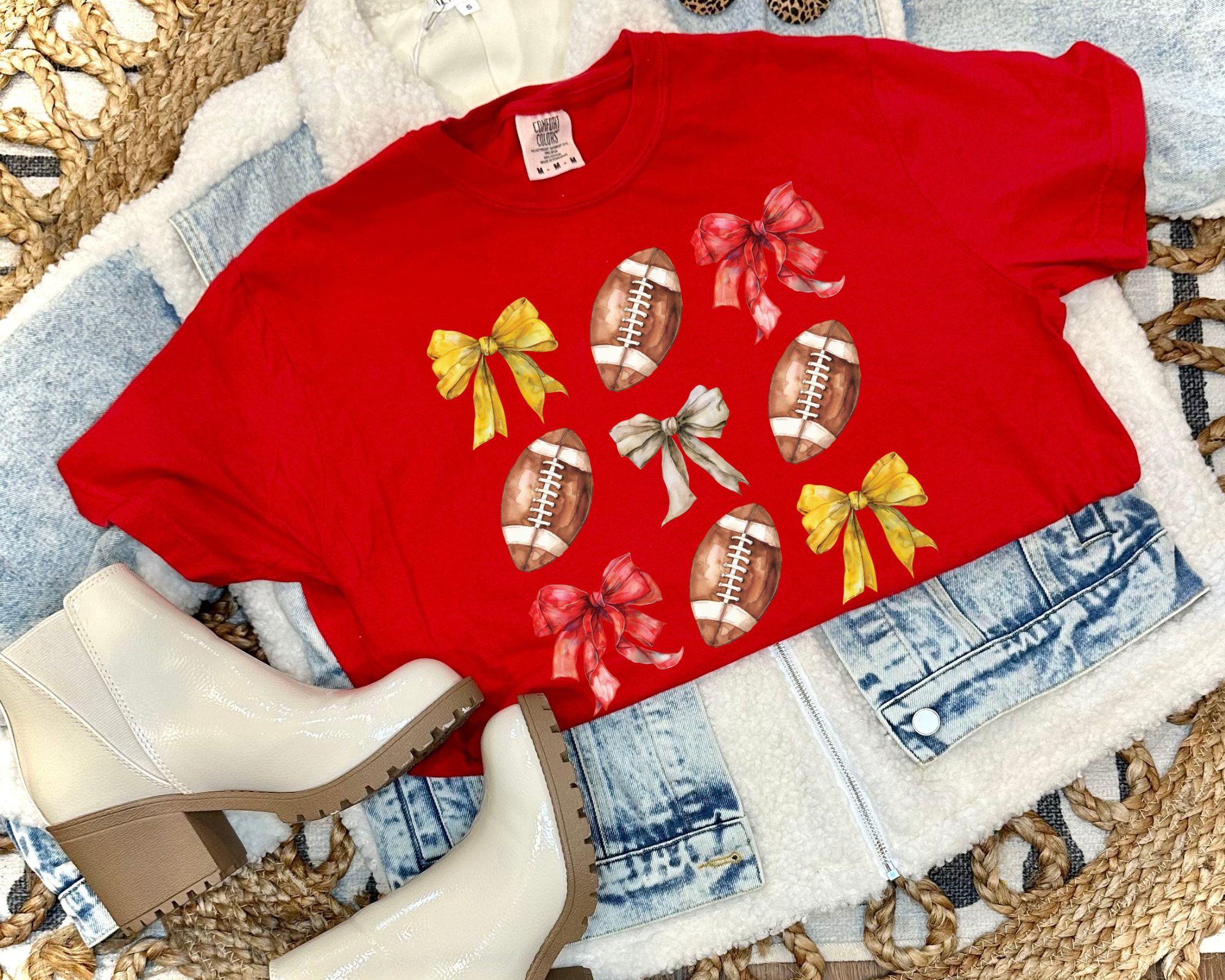 Kansas City Coquette Bow - Red Tee