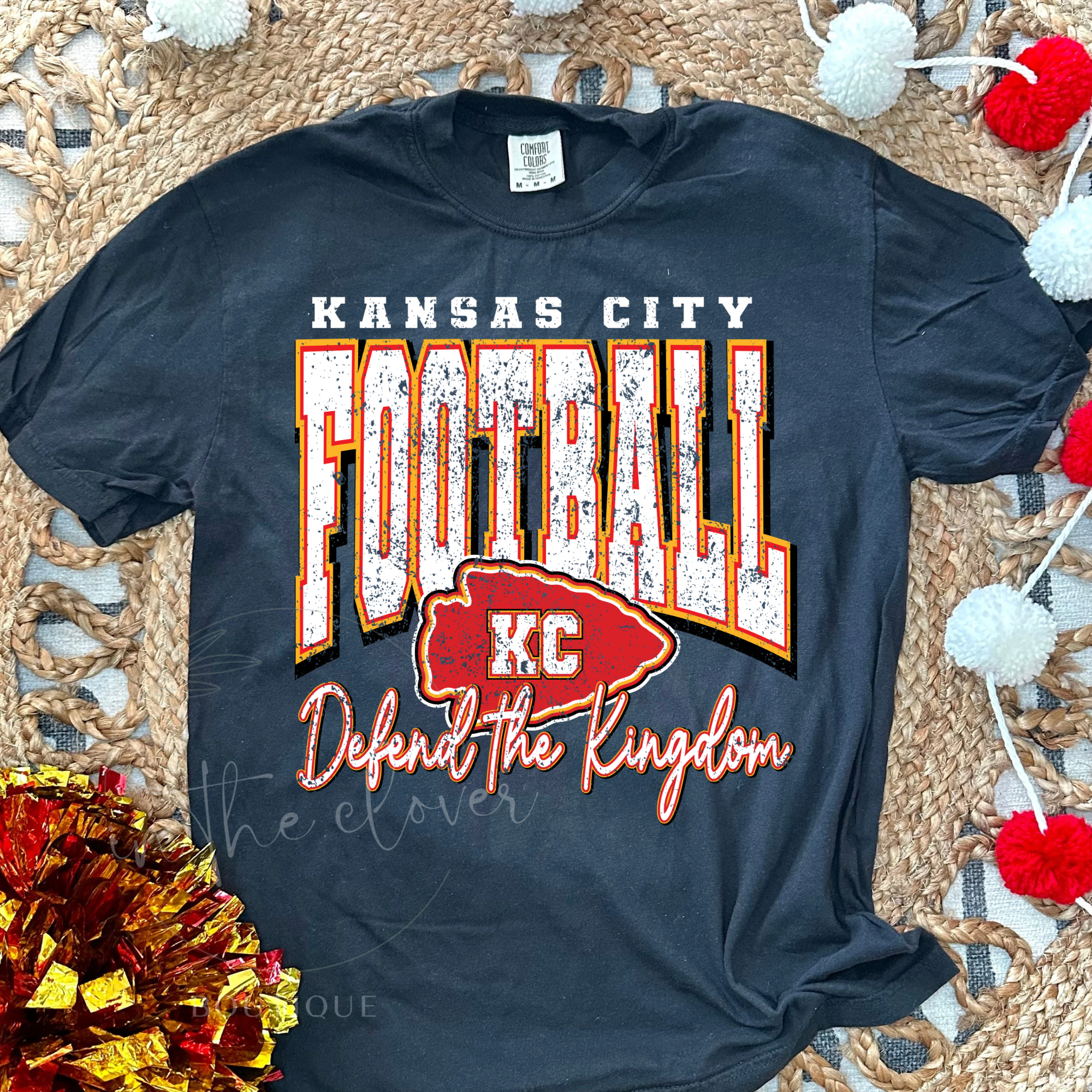 Kansas City Football - Defend the Kingdom - Black Tee