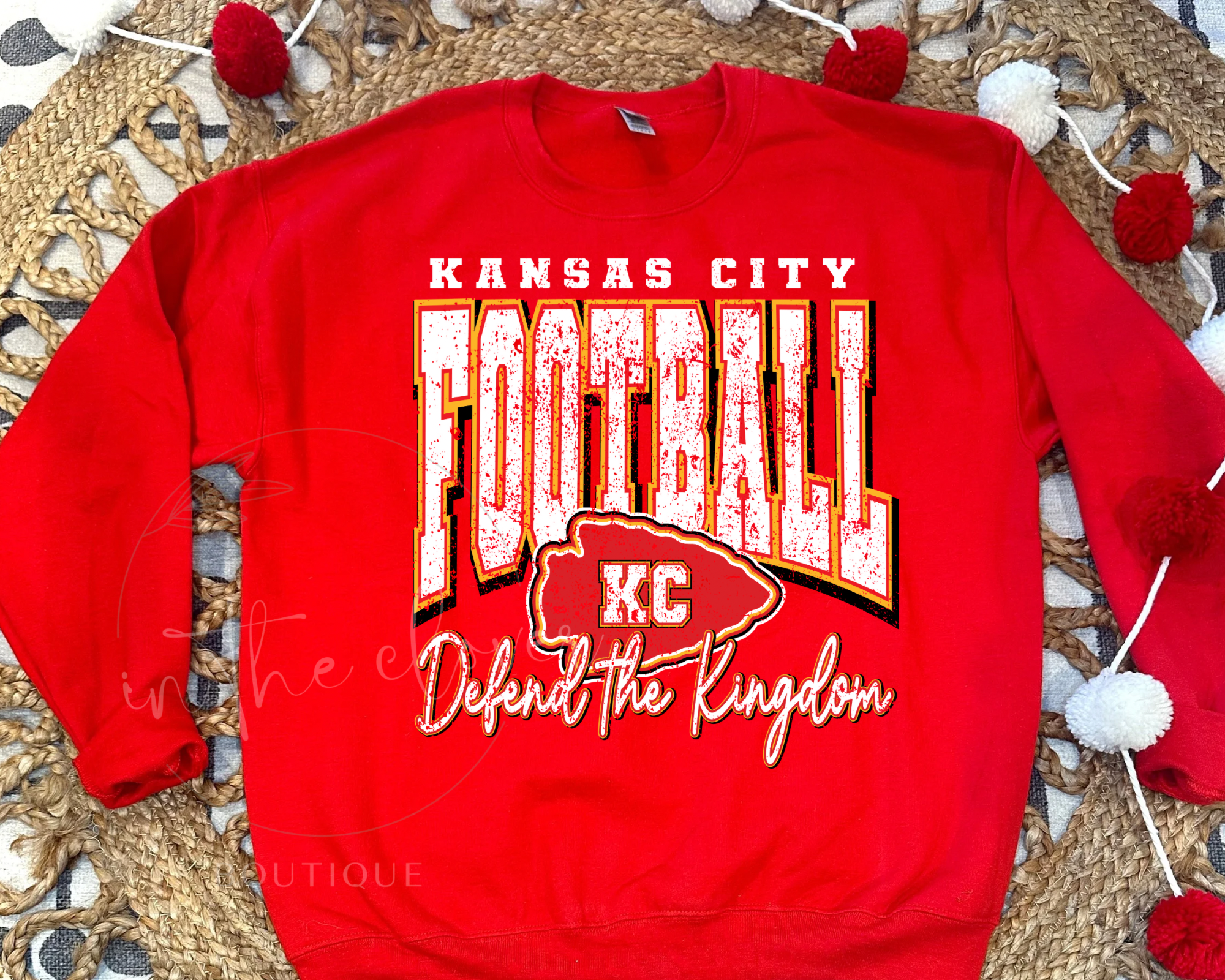Kansas City Football - Defend the Kingdom - Red Crewneck
