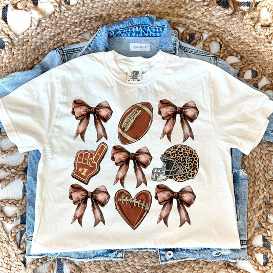 FOOTBALL ACCESSORIES COLLAGE - IVORY TEE