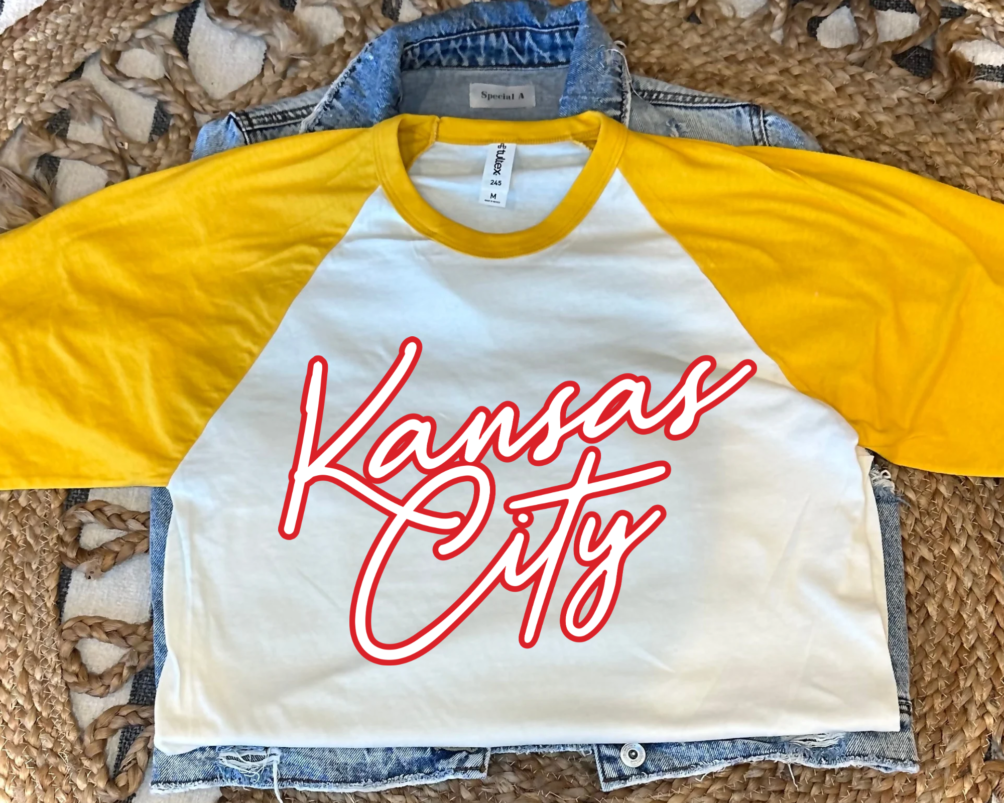 KANSAS CITY SCRIPT - 3/4 LENGTH TEE