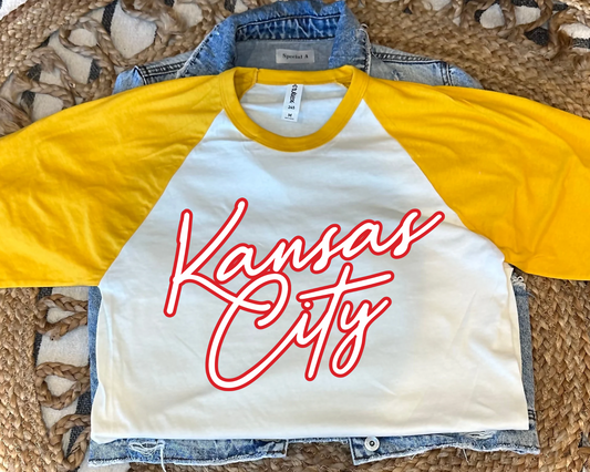 KANSAS CITY SCRIPT - 3/4 LENGTH TEE