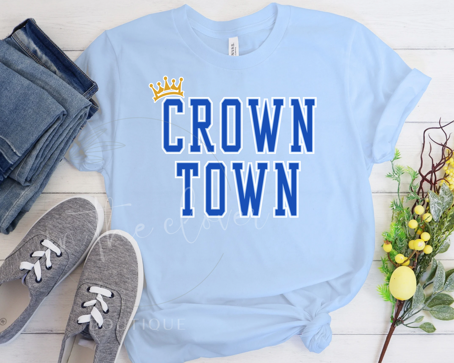 CROWN TOWN TEE - LIGHT BLUE