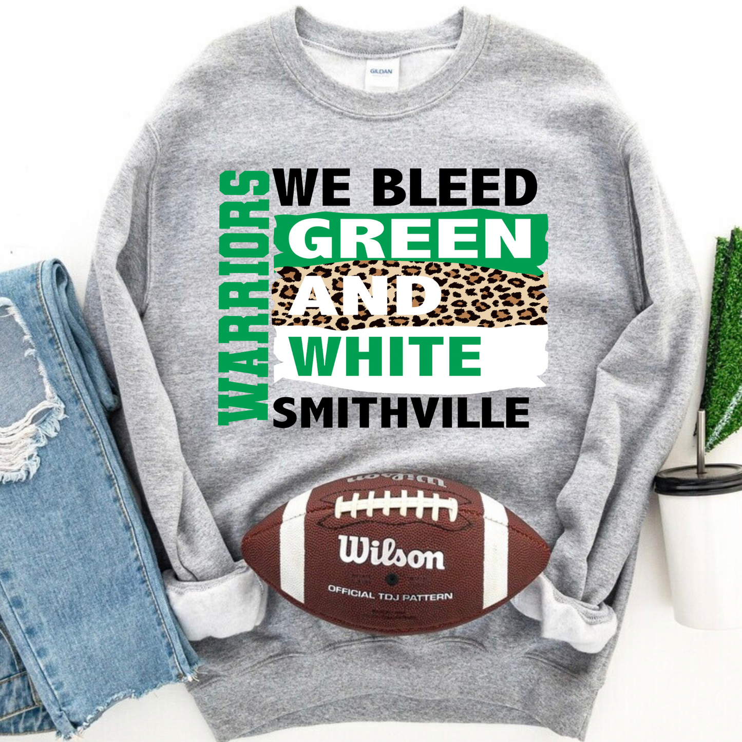 Smithville Warriors We Bleed Green and White