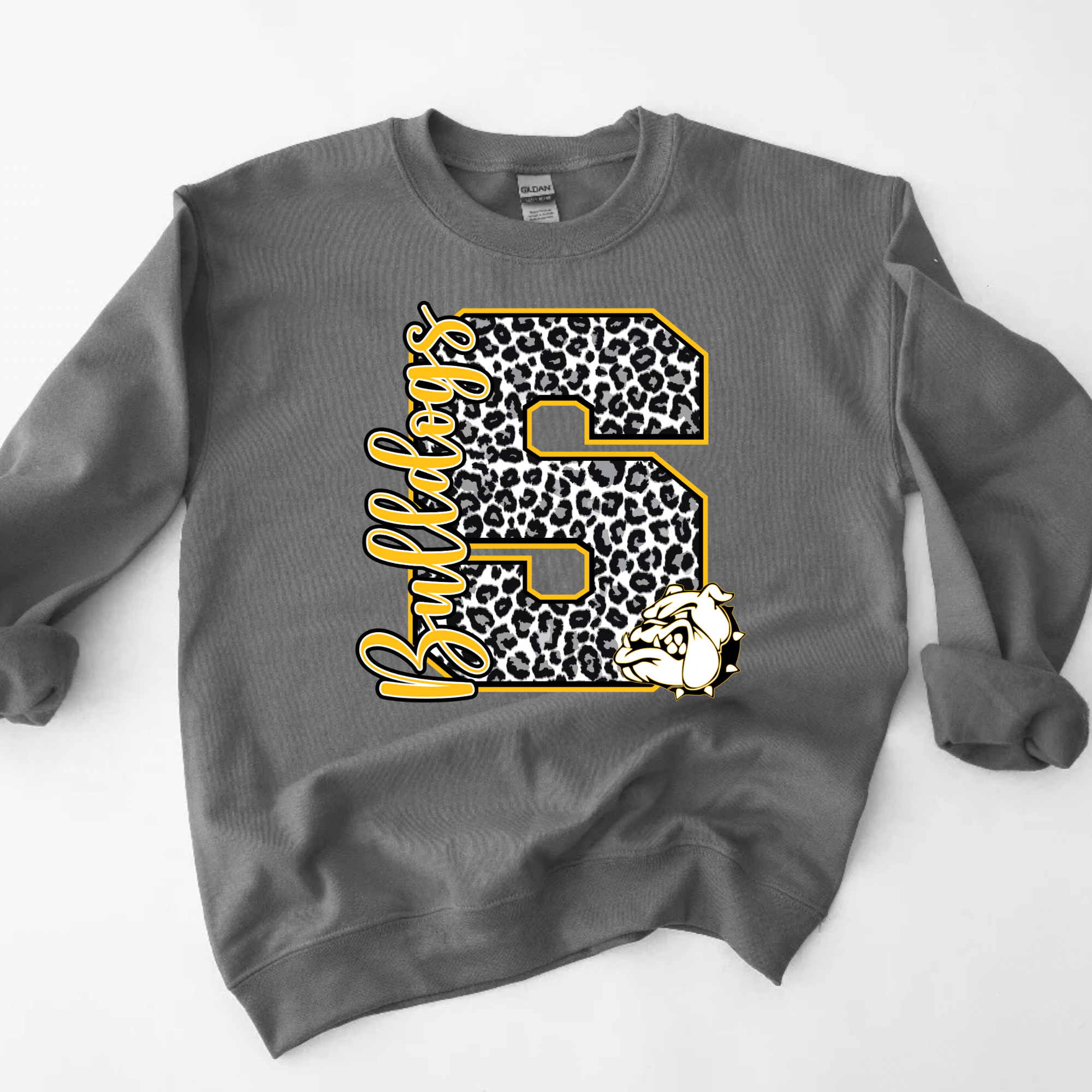 Stanberry Bulldogs Leopard Block Letter with Mascot