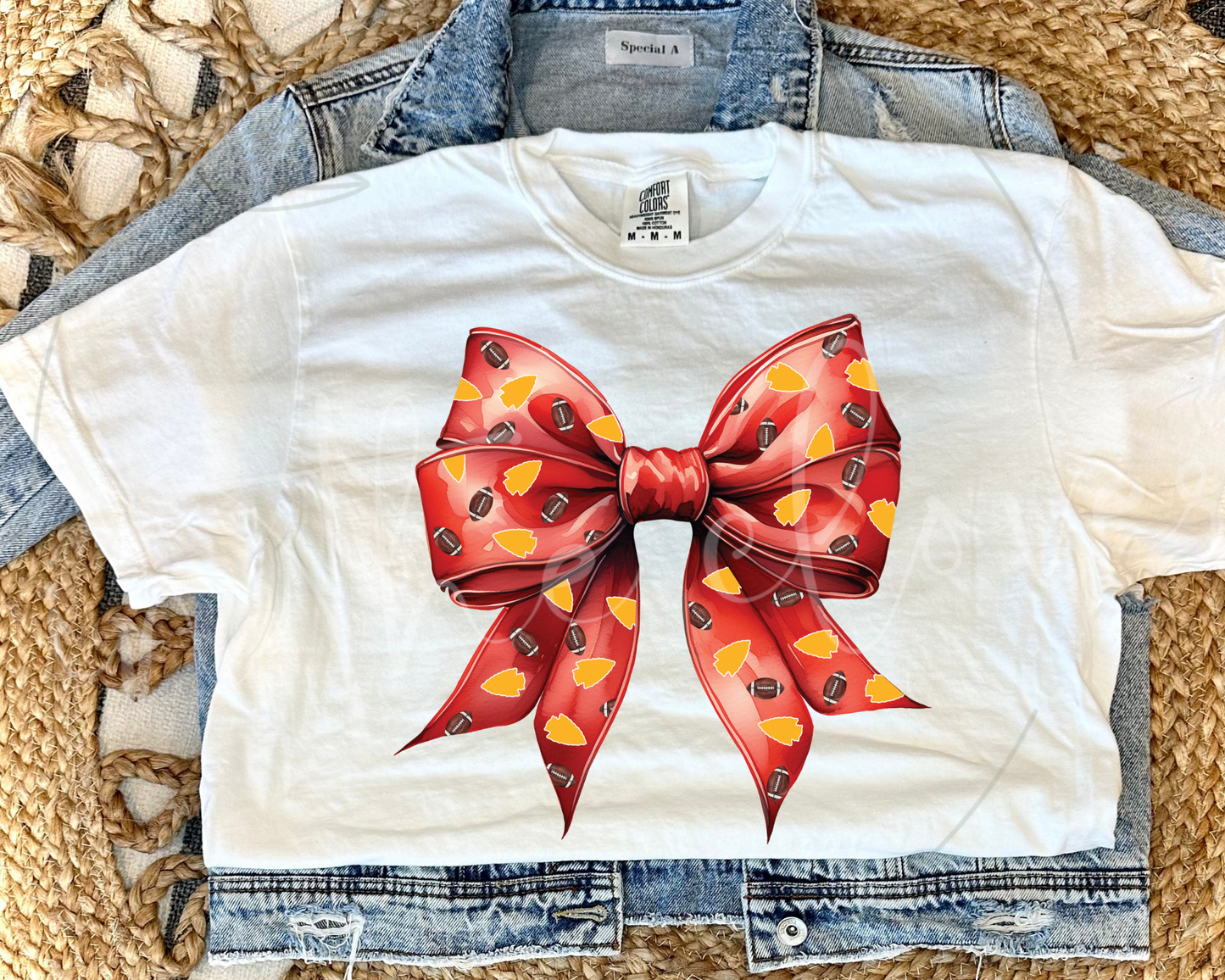 CHIEFS COQUETTE BOW - WHITE TEE