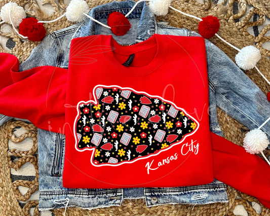 CHIROPRACTIC THEMED ARROWHEAD- RED CREWNECK