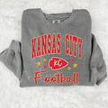 KANSAS CITY FOOTBALL DOODLE STARS - GREY CREWNECK
