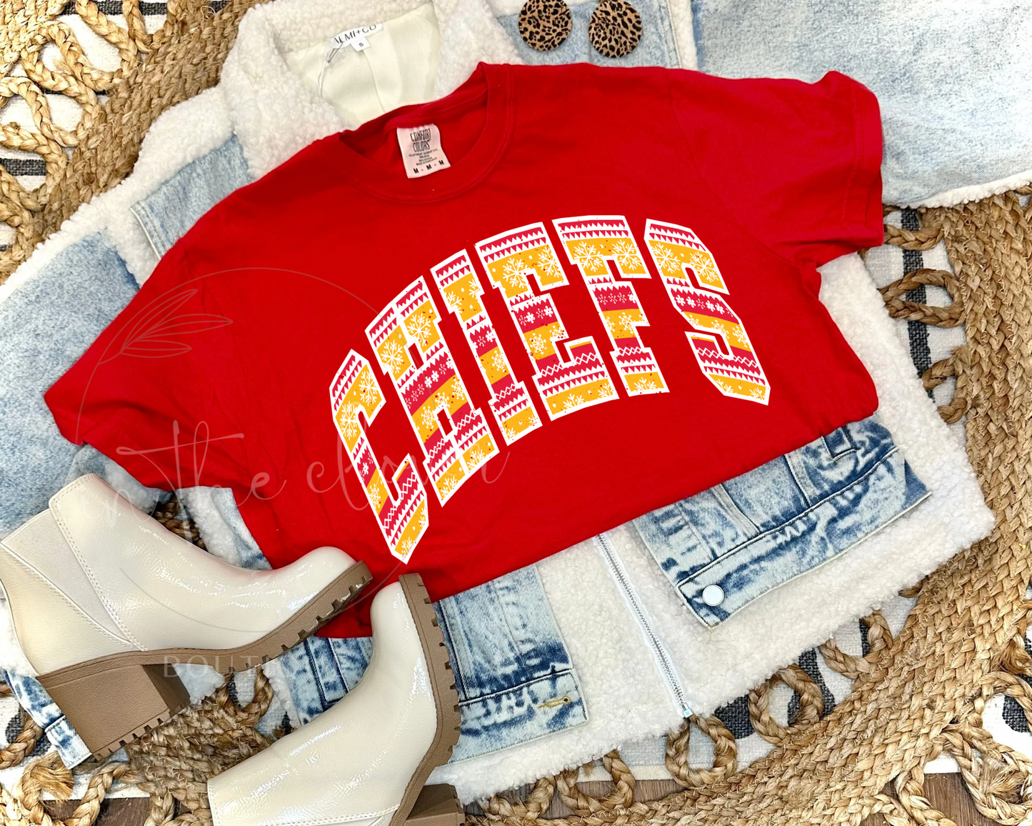 CHIEFS UGLY SWEATER - RED TEE