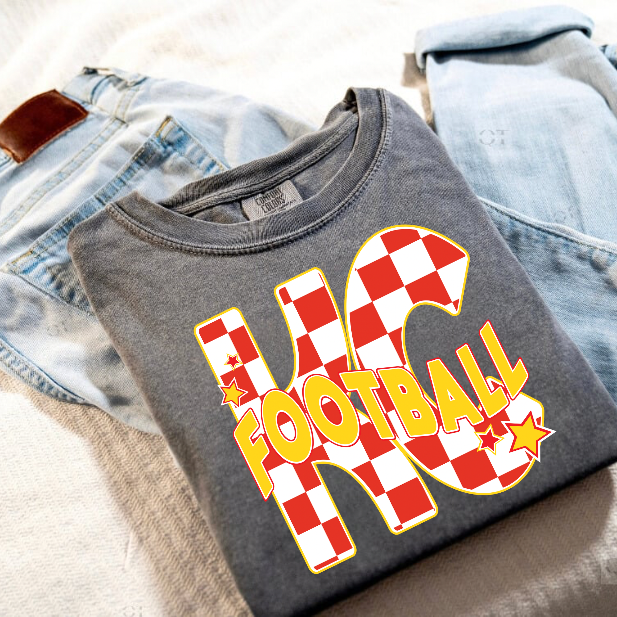 KC Football Checkered Tee