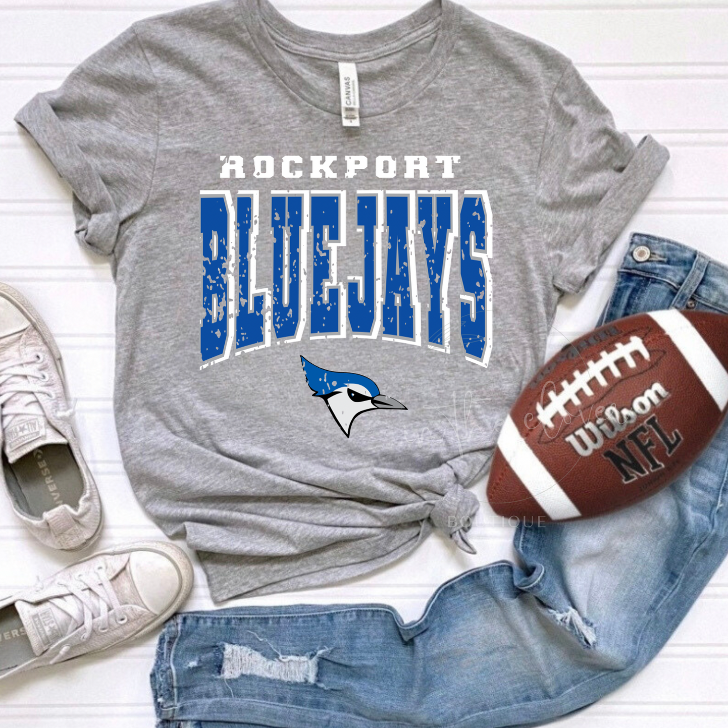 Rockport Bluejays Distressed Tee