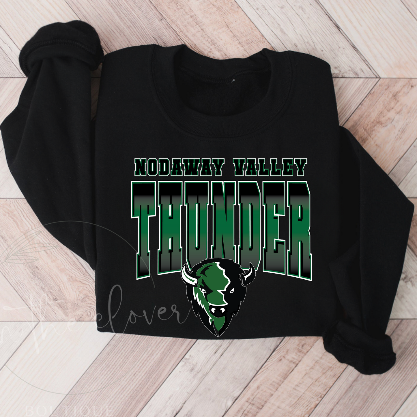 Nodaway valley, thunder, ombre crewneck