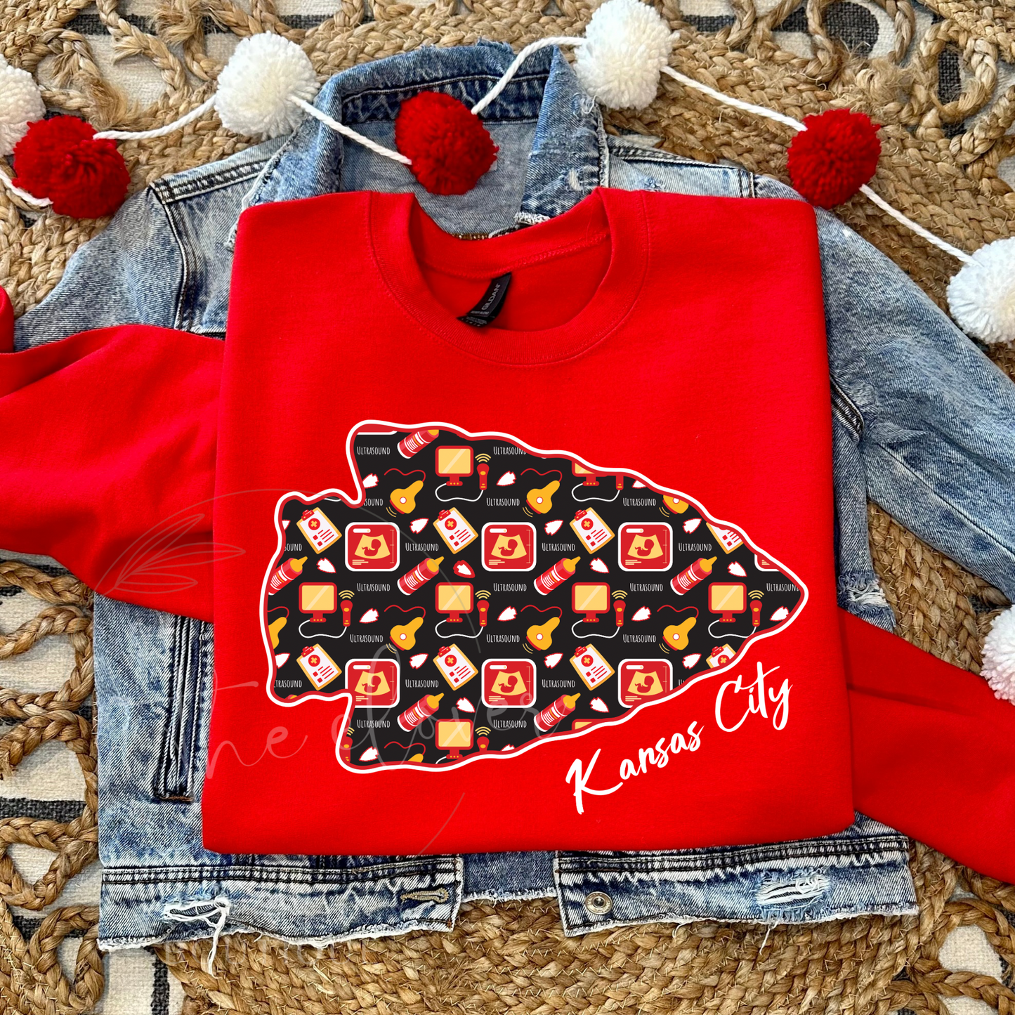 OB US THEMED ARROWHEAD- RED CREWNECK